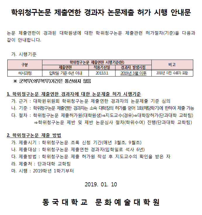 학위청구논문 제출연한 경과자 논문제출 허가 시행 안내문.png